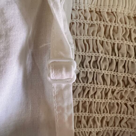 A New Day White Textured Maxi Dress Minimalist Smocked Back Summer XXL - Picture 9 of 13